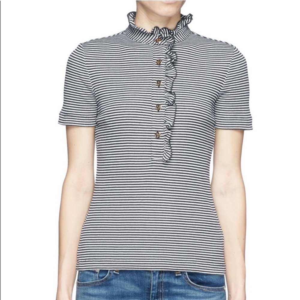 🆕 Tory Burch Striped Lidia Polo